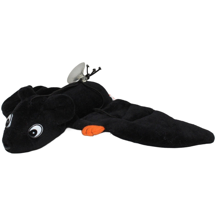Schwarze Fledermaus mit Saugnapf