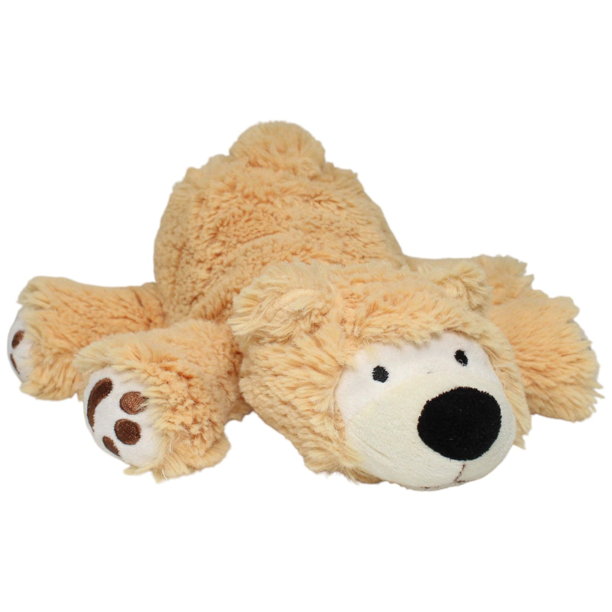 123000022037 Unbekannt Süßer hellbrauner Bär, liegend Kuscheltier Kumpel Leo 25cm Beige Braun