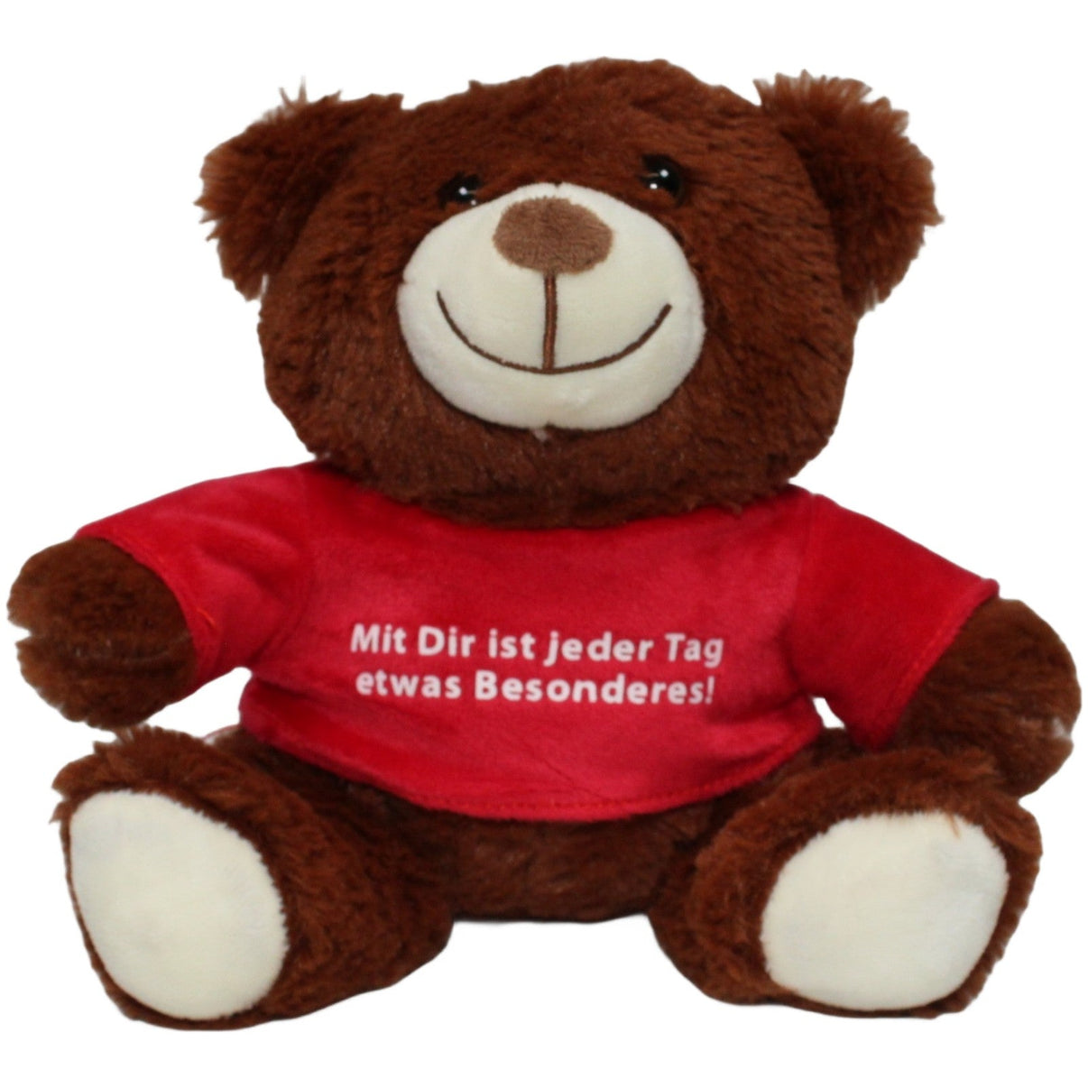123000022073 Lifstil Teddy mit Shirt "Mit dir ist jeder Tag etwas Besonderes" Kuscheltier Kumpel Leo 22cm Braun ebay - stofftiere