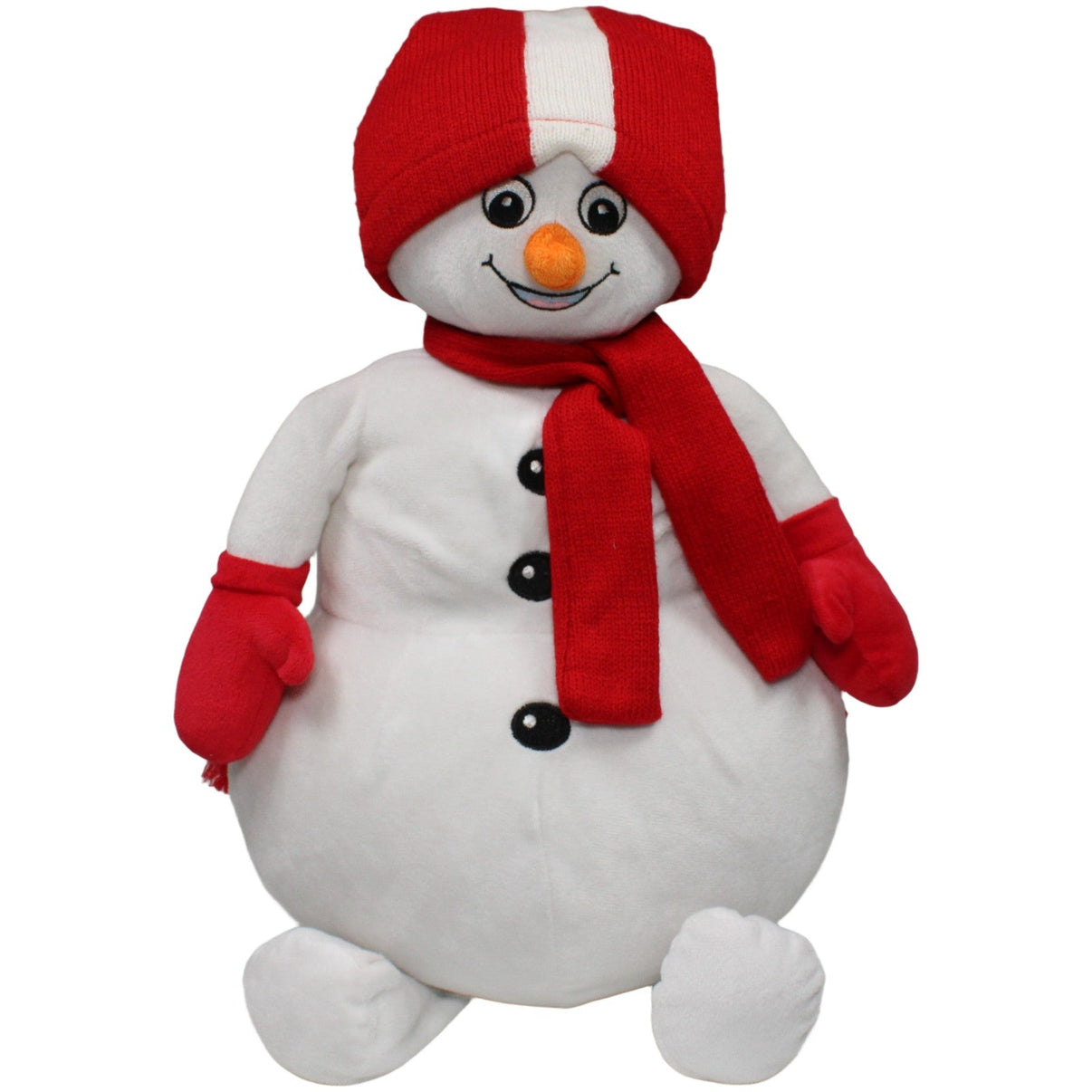 123000022075 Unbekannt Valle, XL Schneemann mit roter Mütze, Handschuhen & Schal Plüschfigur Kumpel Leo 55cm ebay - stofftiere Gebraucht