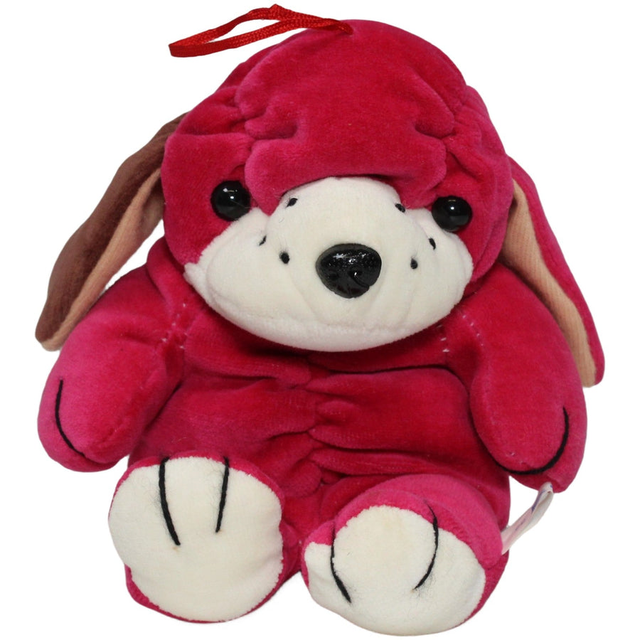 Knautschiger Hund mit Schlappohren, pink