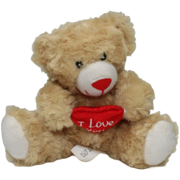 Teddybär mit Herz "I Love You", hellbraun