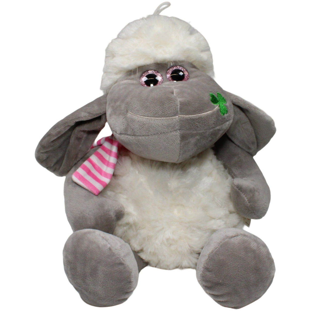 123000022141 Landahl & Baumann XL grau - weißes Schaf mit Schal Kuscheltier Kumpel Leo 47cm ebay - 20 - stofftiere Gebraucht