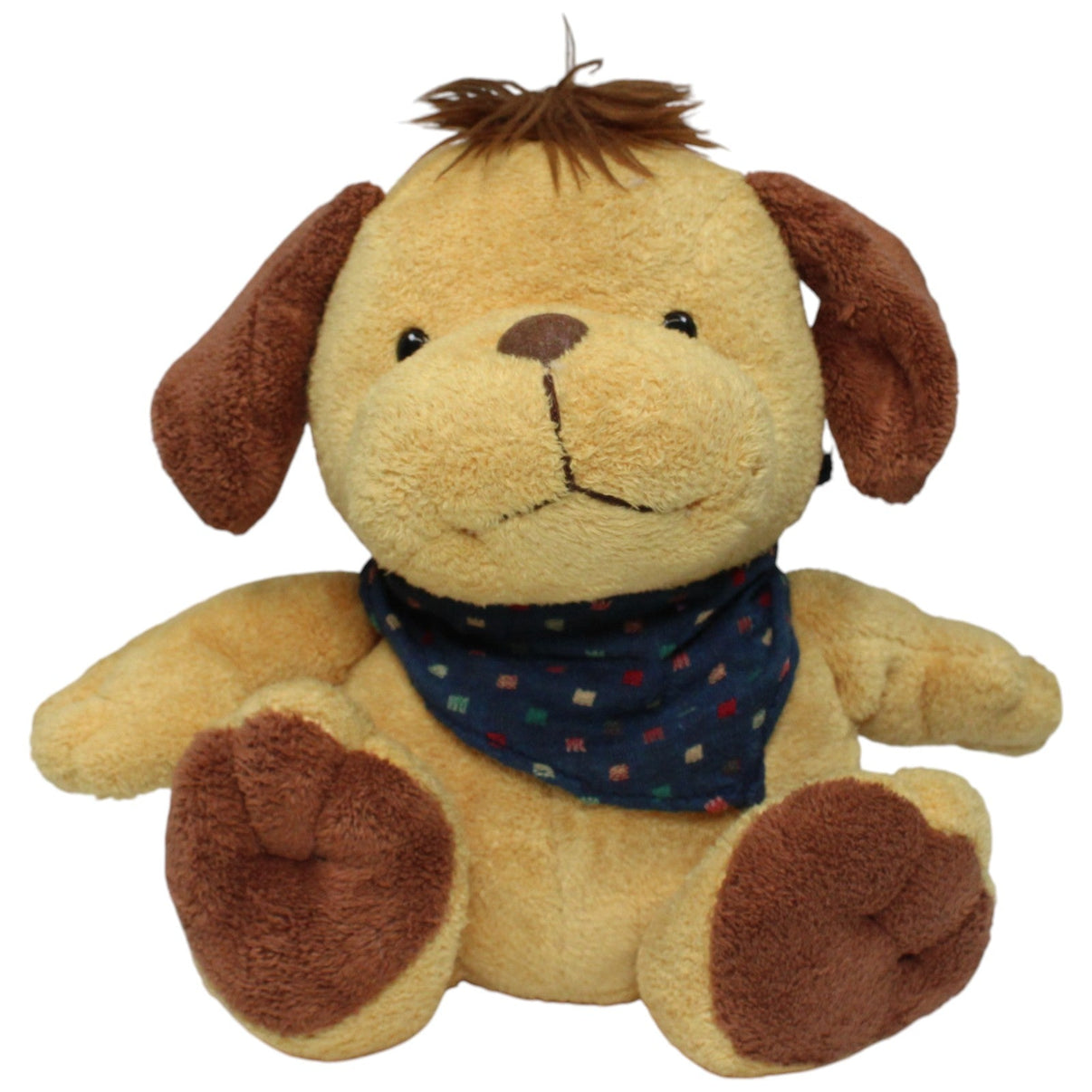 123000022164 Althans Club Süßer Hund mit Halstuch Kuscheltier Kumpel Leo 26cm Beige Blau