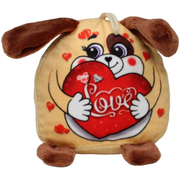 Flos Toys, süßer Hund mit Herz "Love" klein