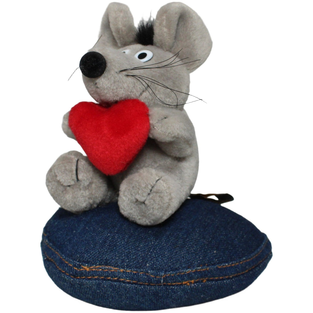 123000022285 Gerd Koch Konzept & Handel Uli Stein, Ratte auf Jeans - Herz Kuscheltier Kumpel Leo 15cm Blau ebay - stofftiere