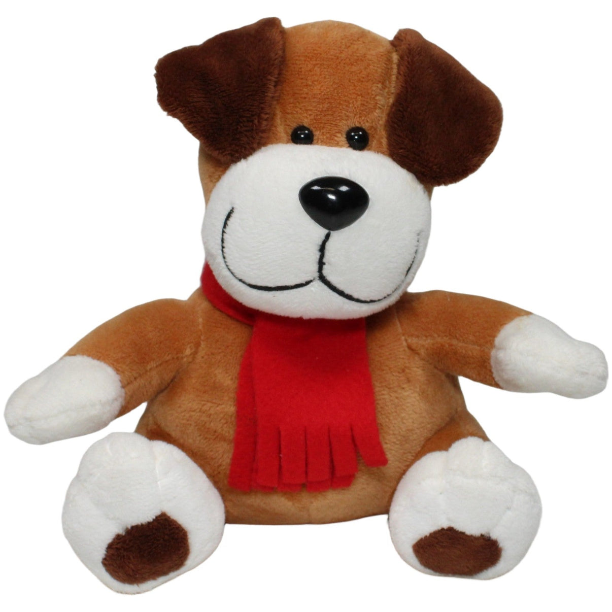 123000022291 Windel Hund mit rotem Schal Kuscheltier Kumpel Leo 20cm Braun ebay - stofftiere