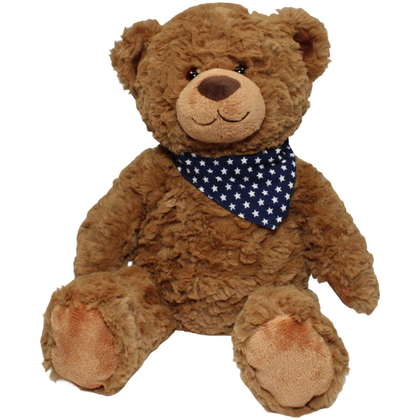 XL Teddybär mit Sternen-Halstuch