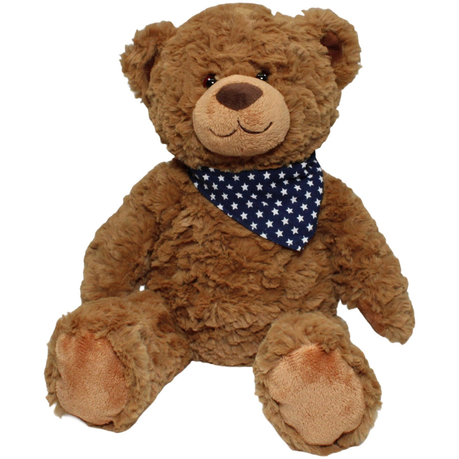 XL Teddybär mit Sternen-Halstuch