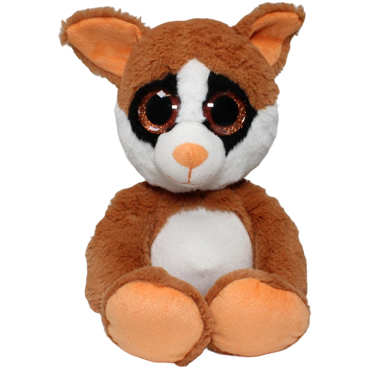 123000022403 Sunkid Großes Schlenker - Buschbaby mit Glitzeraugen Kuscheltier Kumpel Leo 35cm Braun Buschbaby
