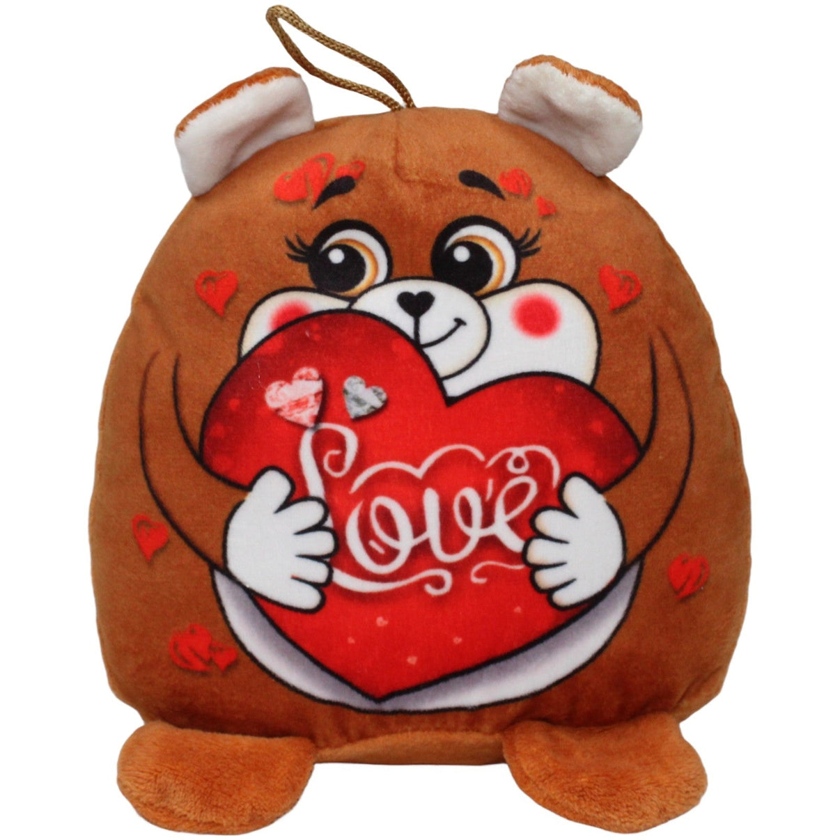 123000022433 FLOTI Flos Toys, süßer Hund mit Herz "Love" Kuscheltier Kumpel Leo 20cm Braun ebay - stofftiere