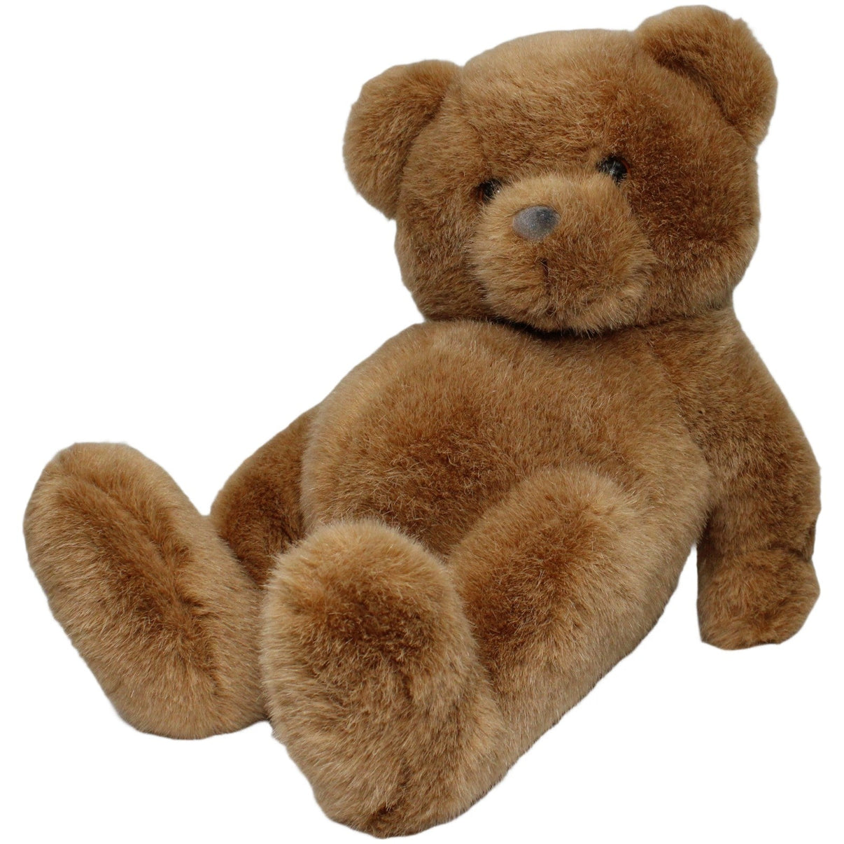 123000022436 Unbekannt Schöner liegender brauner Bär Kuscheltier Kumpel Leo 27cm _Vintage_ Braun