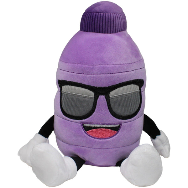 Energy Drink mit Sonnenbrille, lila