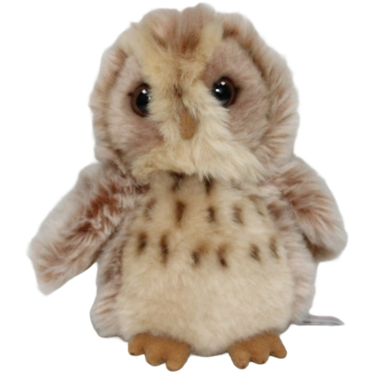 123000022609 Teddy - Hermann Hübsche Eule, klein Kuscheltier Kumpel Leo 17cm Beige Braun