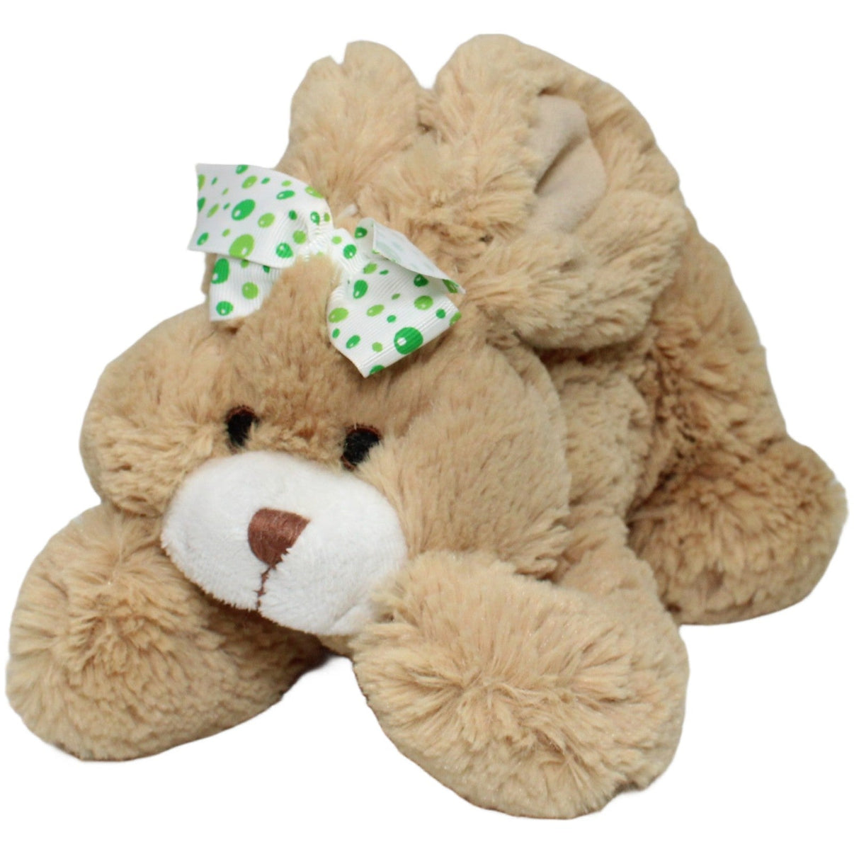 123000022624 Unbekannt Süßer liegender Hase mit Schleife Kuscheltier Kumpel Leo 23cm _Wieder Da_ Beige