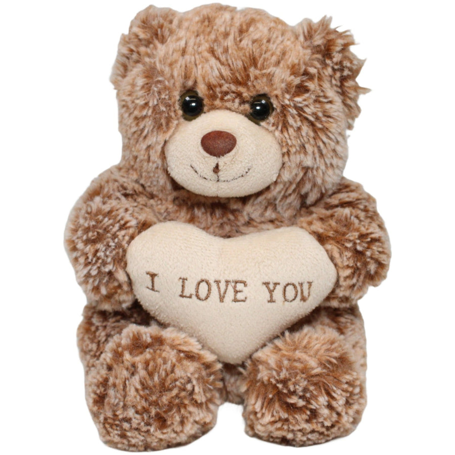 Kuschel-Freunde, brauner Teddybär mit Herz "I LOVE YOU"