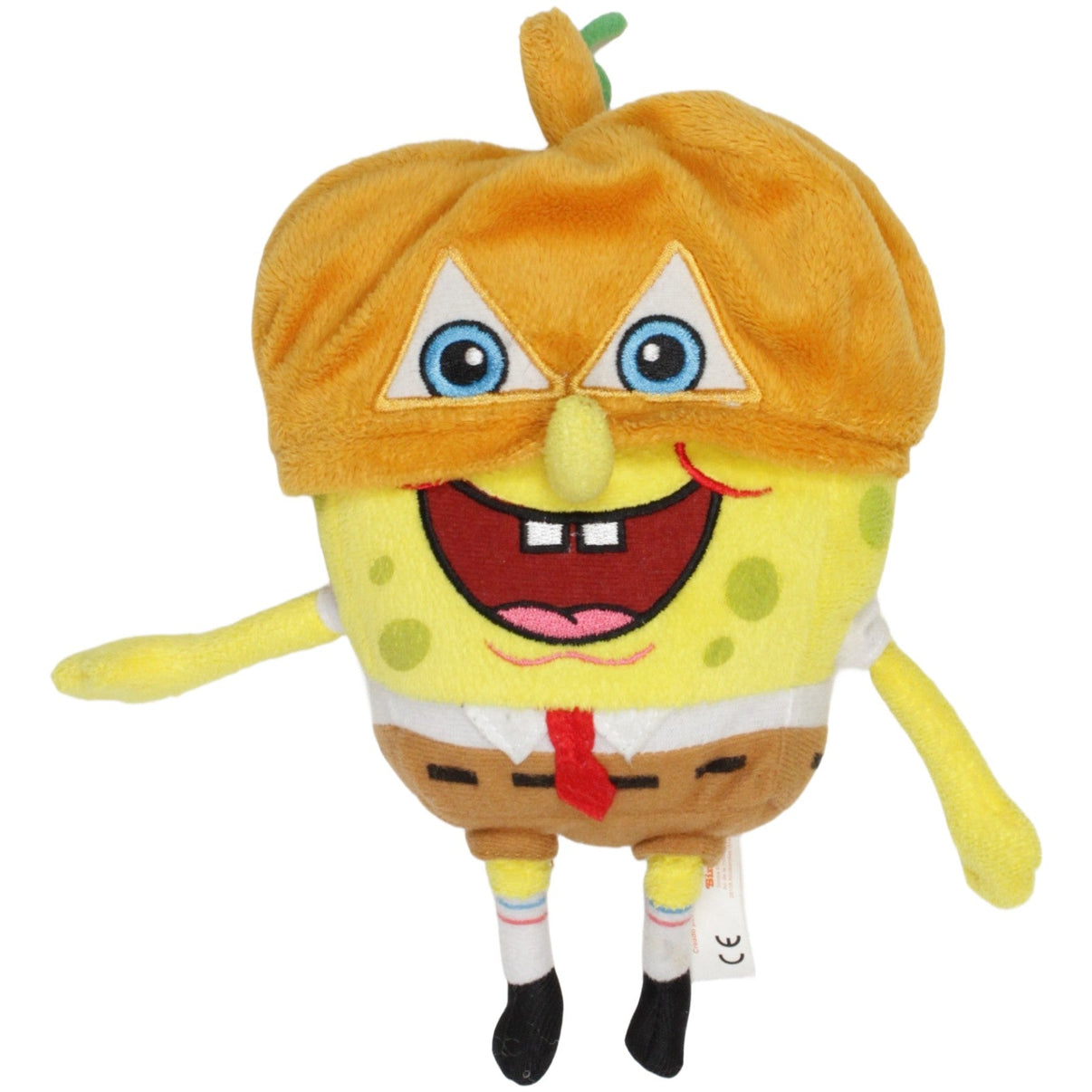 123000023020 Simba SpongeBob Schwammkopf mit Kürbis - Maske Plüschfigur Kumpel Leo 21cm Braun Charakter