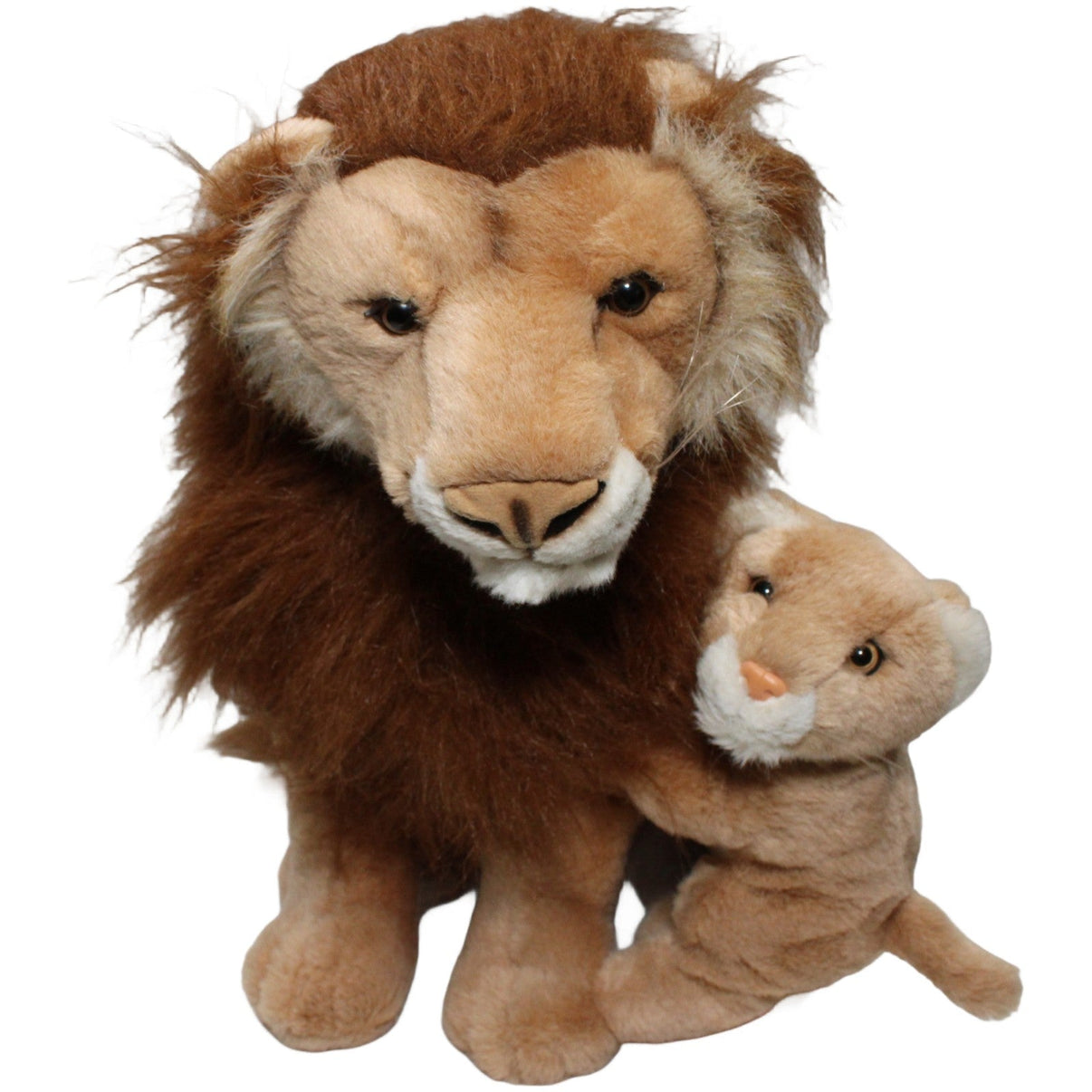 123000023062 Teddy - Hermann XL Löwe mit Löwenbaby Kuscheltier Kumpel Leo 50cm Beige Braun