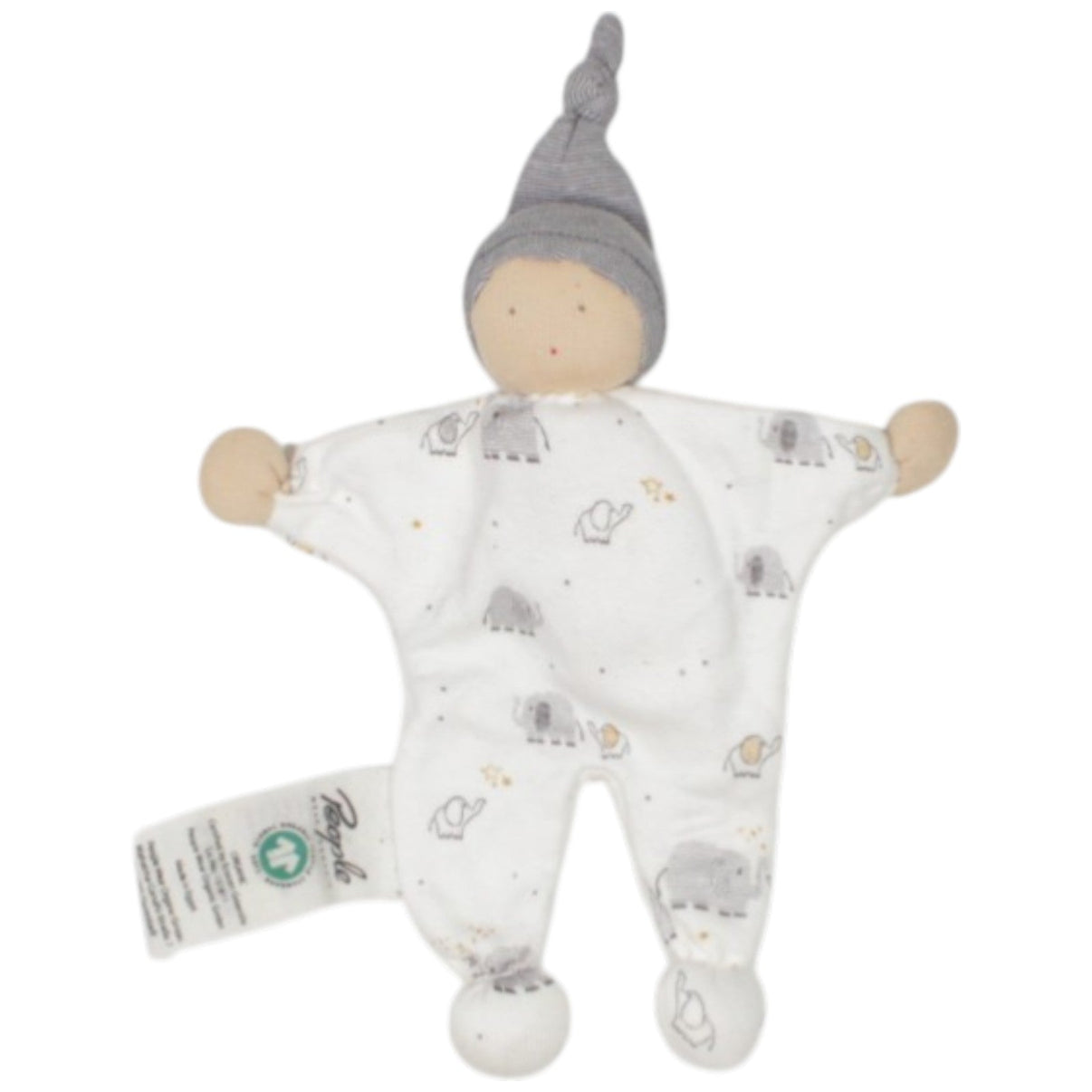 123000023063 People Wear Organic Wichtel mit Elefantenmuster, weiß Schmusetuch Kumpel Leo 20cm ebay - schmusetuecher Gebraucht