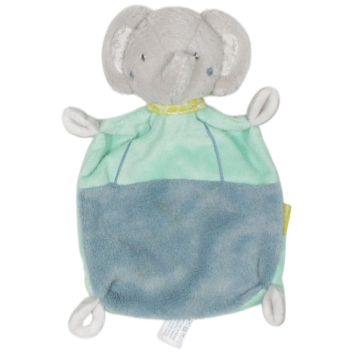 123000023085 Beauty Baby Süßer Elefant, grün - blau Schmusetuch mit Rassel Kumpel Leo 20cm 25cm Beauty Baby