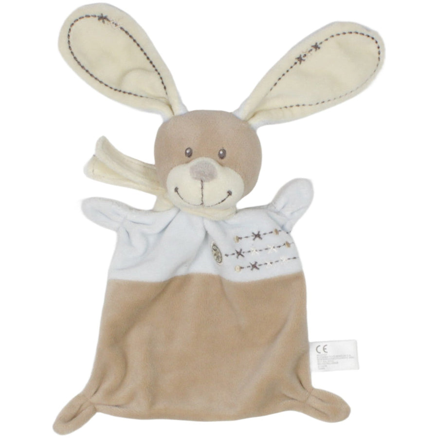 Hase mit großen Ohren, beige-blau