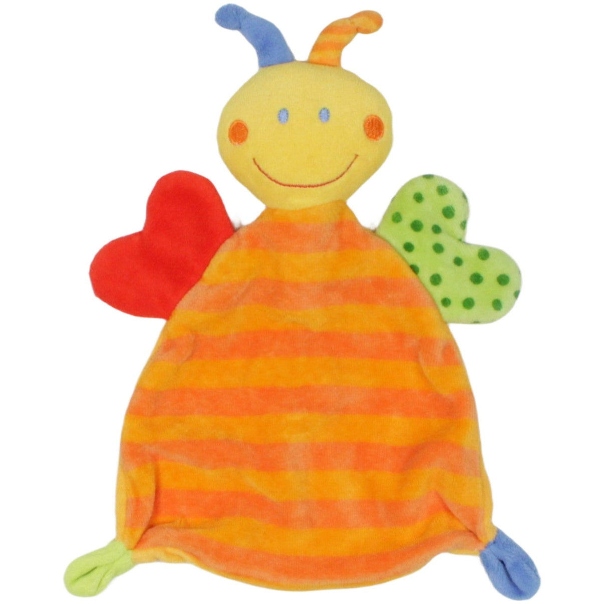 123000023109 Baby Club Bunte Biene, gestreift Schmusetuch mit Rassel Kumpel Leo 20cm 25cm Biene