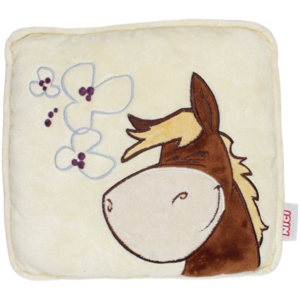 Pferd mit Blumen, quadratisch