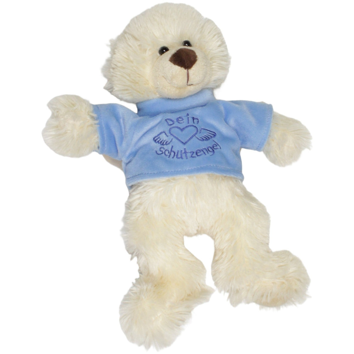 123000023199 Morgenroth Großer Bär mit Flügeln "Dein Schutzengel", blau Kuscheltier Kumpel Leo 35cm Beige Blau