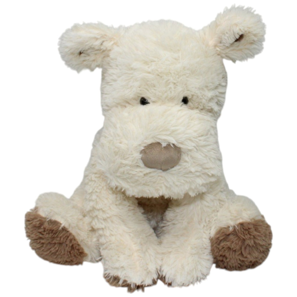 123000023226 Smiki Süßer sitzender XL Hund, weiß Kuscheltier Kumpel Leo 40cm Beige Braun