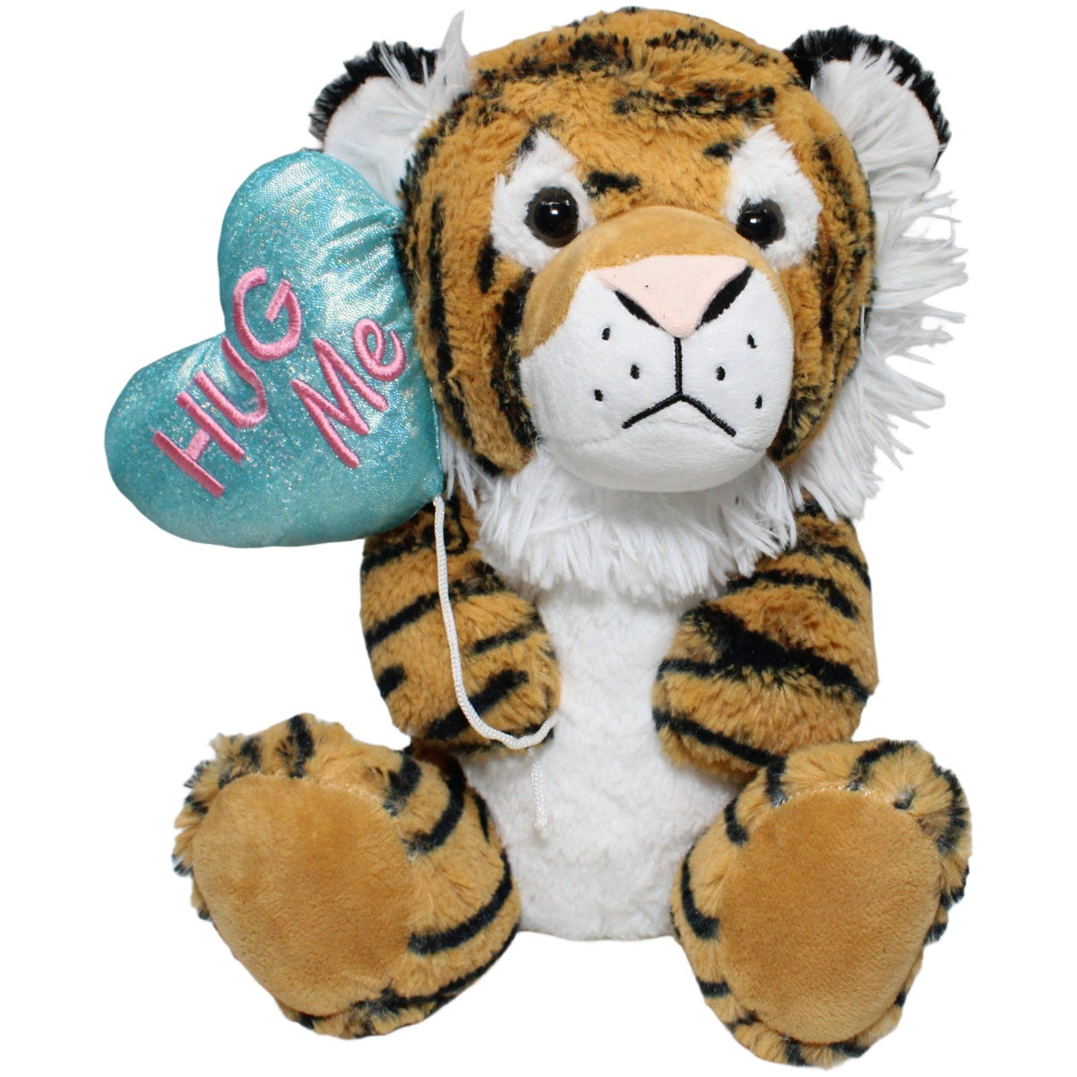 123000023324 TEDI Kuschelfreund, sitzender Tiger mit Herzballon "HUG Me" Kuscheltier Kumpel Leo 30cm Braun ebay - 20 - stofftiere