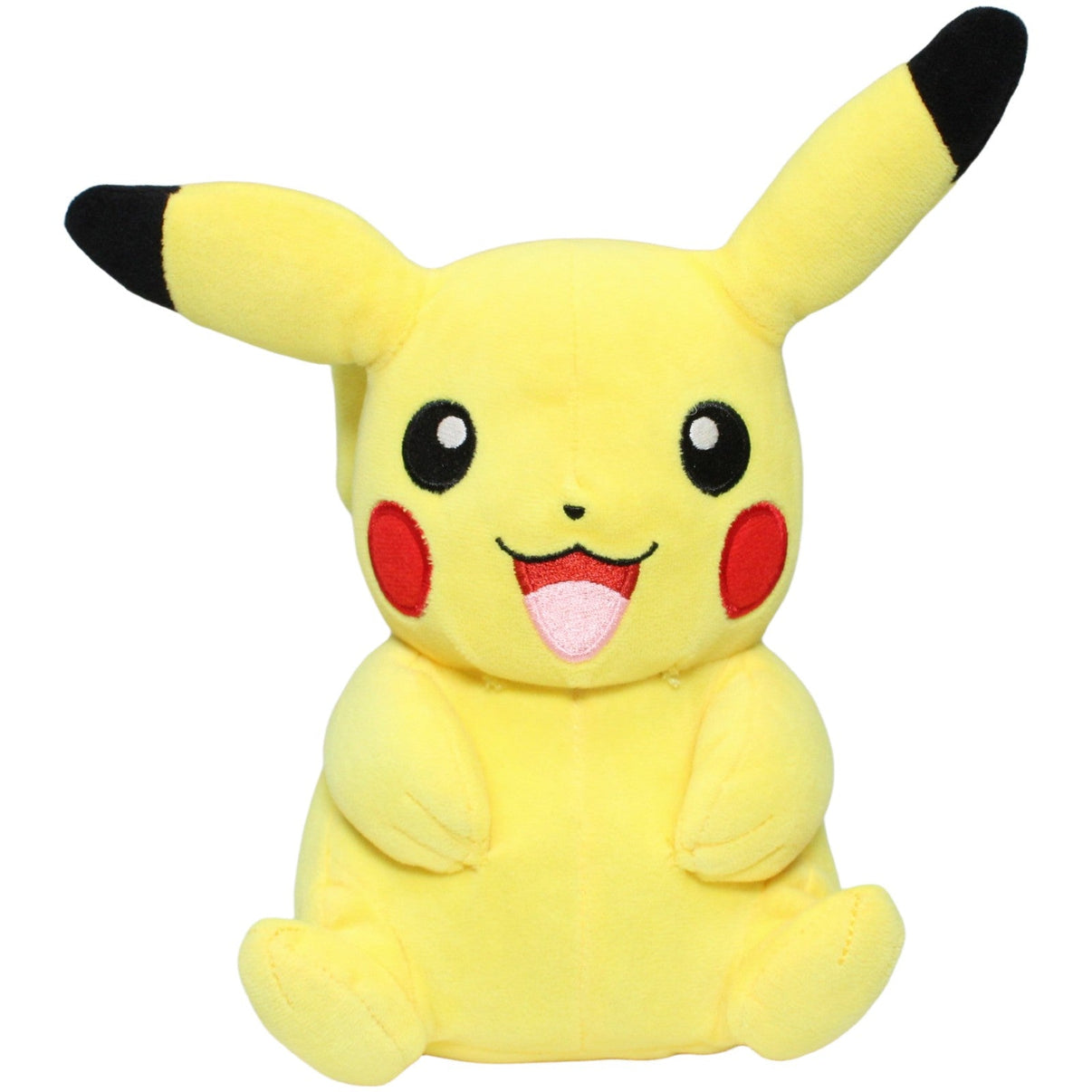 123000023326 BOTI Lachendes Pikachu aus Pokémon, sitzend Plüschfigur Kumpel Leo 22cm Braun Charakter