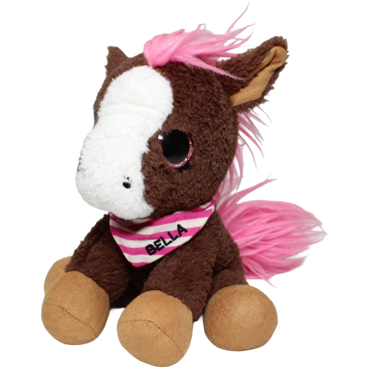 123000023349 Depesche Snukis, Dunkelbraunes Pferd Bella mit pinker Mähne Kuscheltier Kumpel Leo 20cm Braun ebay - 20 - stofftiere