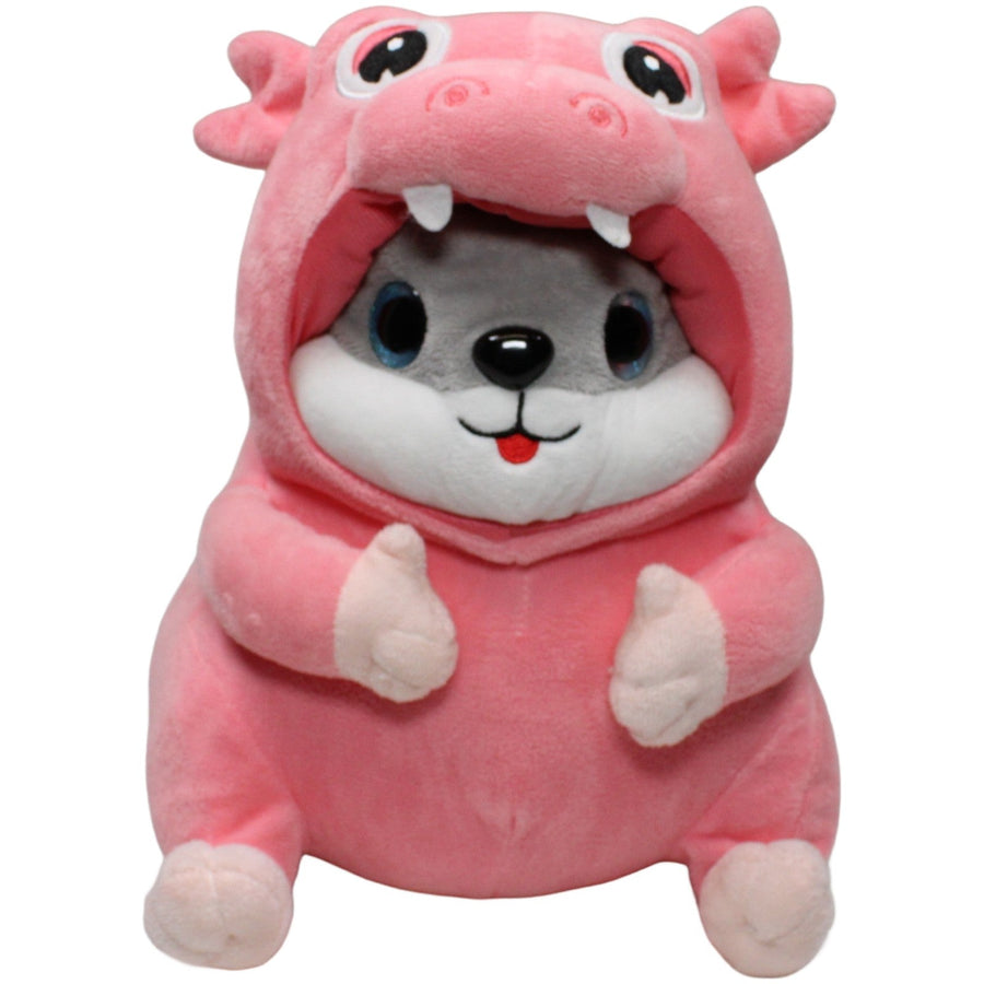 Flos Toys, Husky in rosa Drachen-Kostüm