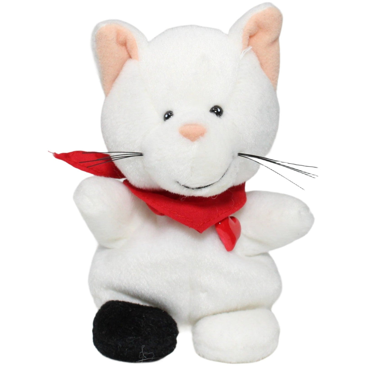 123000023390 NICI Weiße Katze mit rotem Halstuch und Herz Kuscheltier Kumpel Leo 13cm _Wieder Da_ ebay - stofftiere
