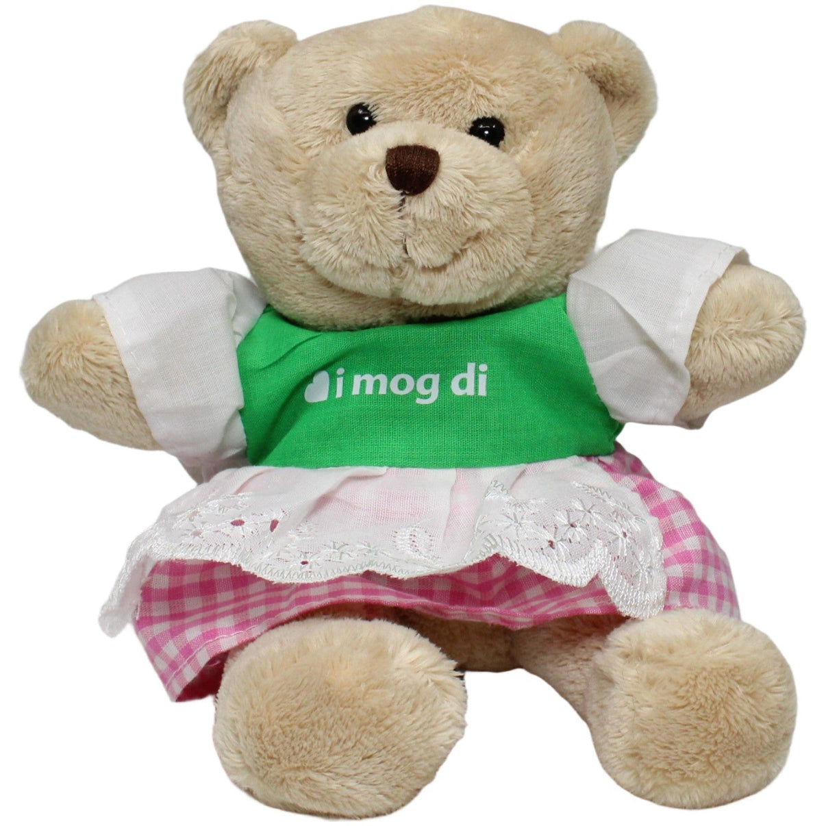 123000023414 mbw Vertriebsges. mbH Minifeet, Teddybär mit Dirndl "i mog di" Kuscheltier Kumpel Leo 20cm Beige ebay - stofftiere
