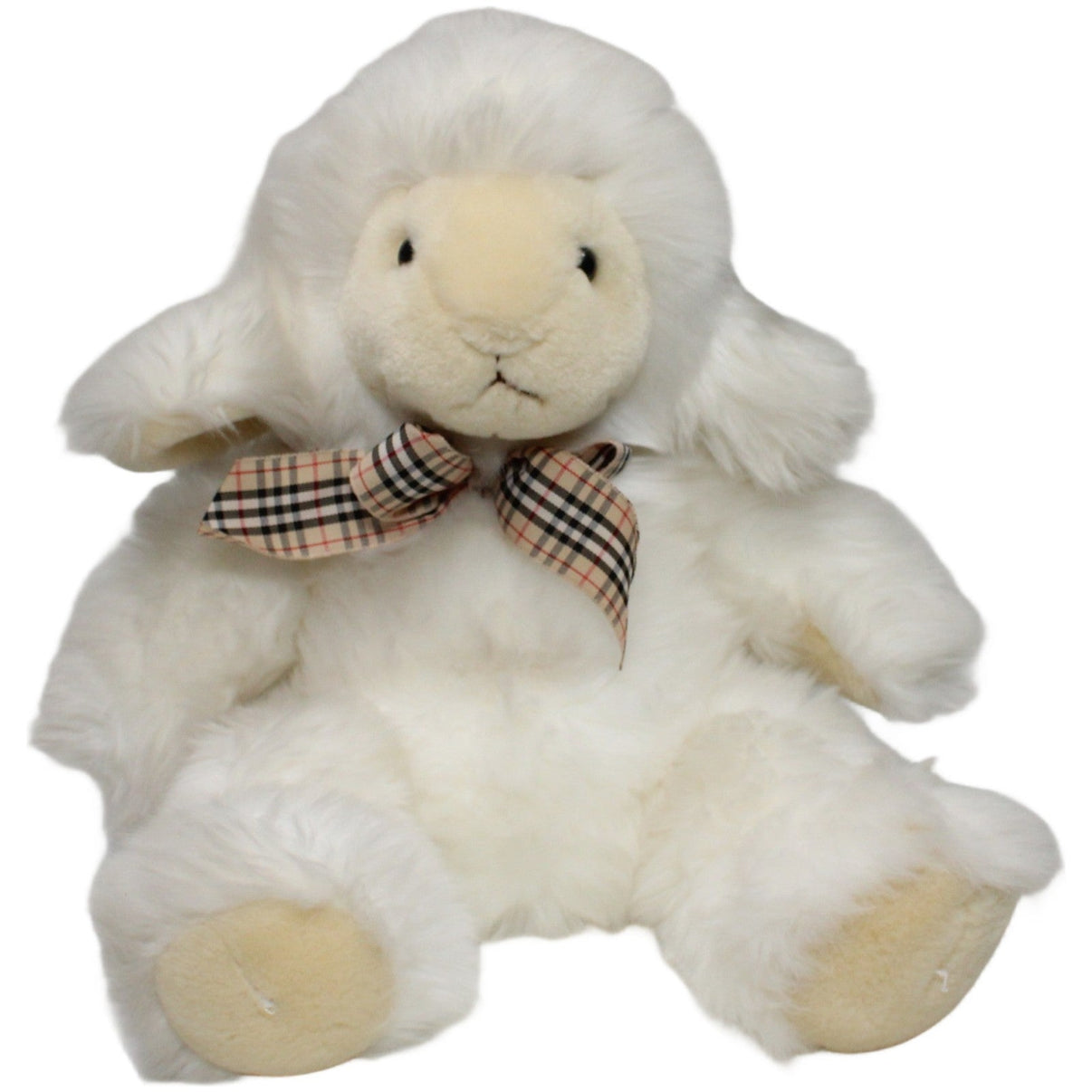 123000023417 Westkauf Schönes weiches Schaf mit Schleife Kuscheltier Kumpel Leo 30cm _Osterfreund_ _Vintage_