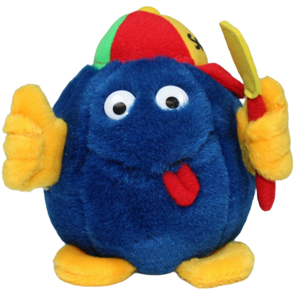 123000023433 hermey Spezi Maskottchen Plüschfigur Kumpel Leo 12cm _Vintage_ Blau