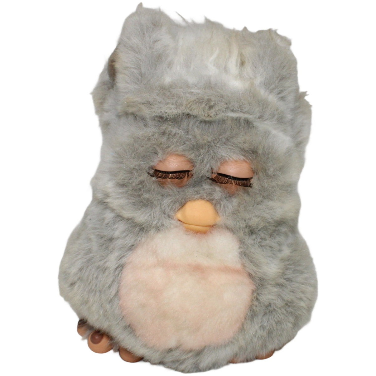 123000023510 Hasbro Grauer Furby mit weißem Bauch Interaktives Spielzeug Kumpel Leo 2005 22cm _Vintage_