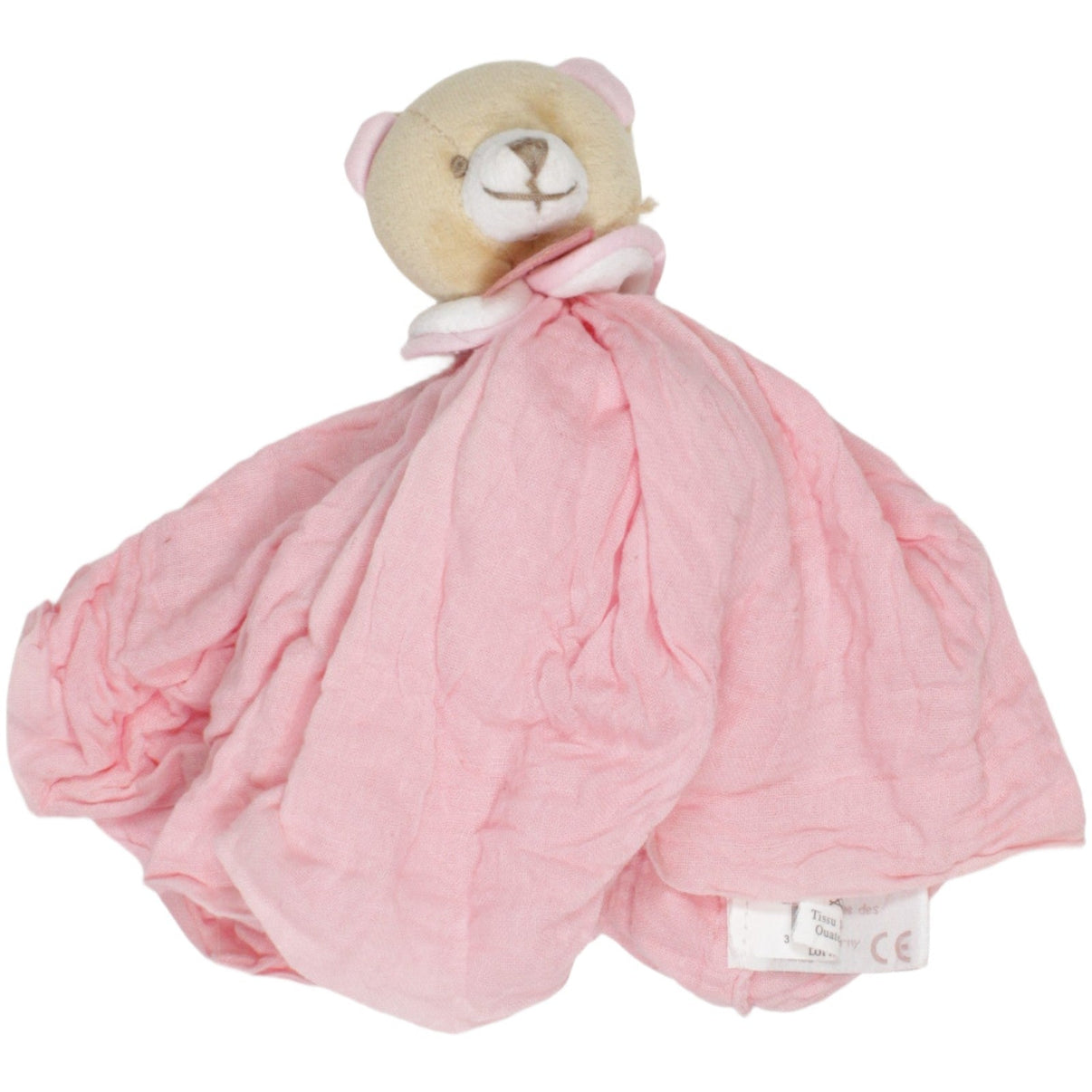 123000023555 DOUDOU ET Compagnie Paris Süßer Bär, rosa Schmusetuch mit Schnullerhalter Kumpel Leo 30cm _Wieder Da_ Bär