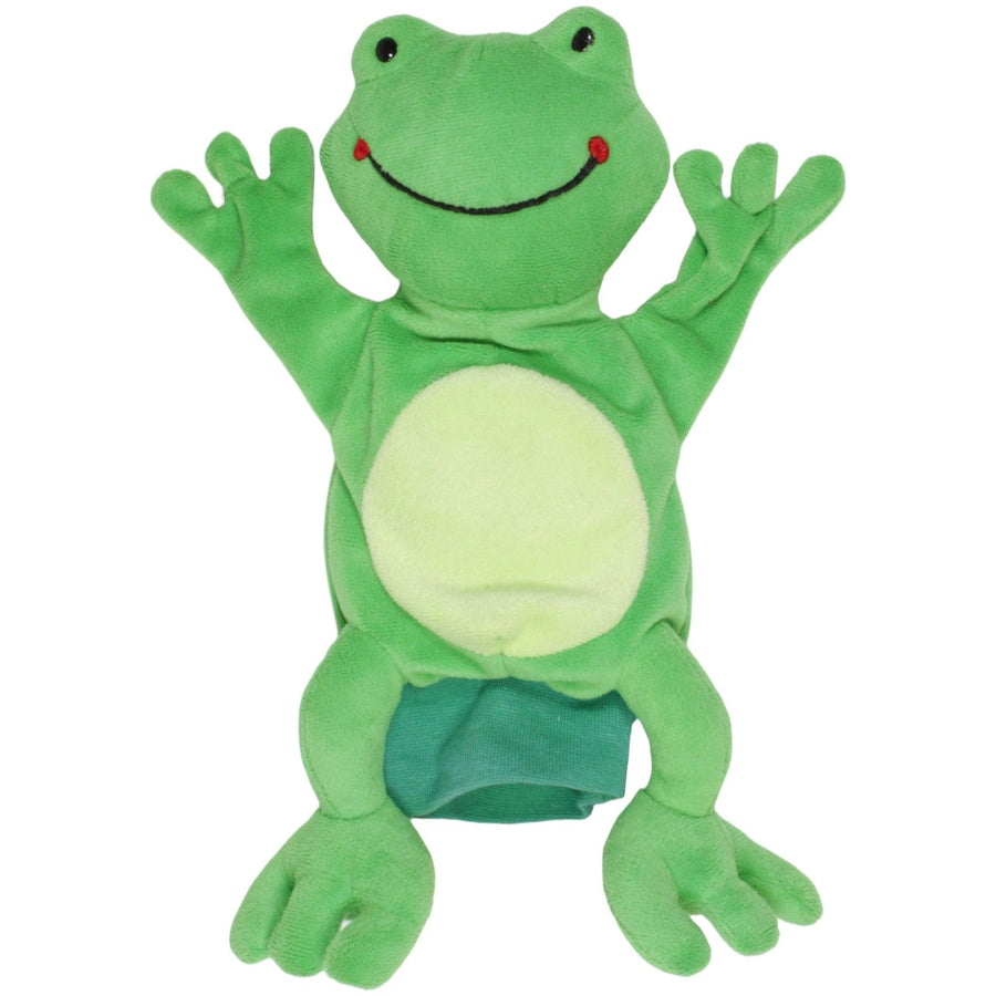 Süßer Frosch mit gelben Bauch, grün