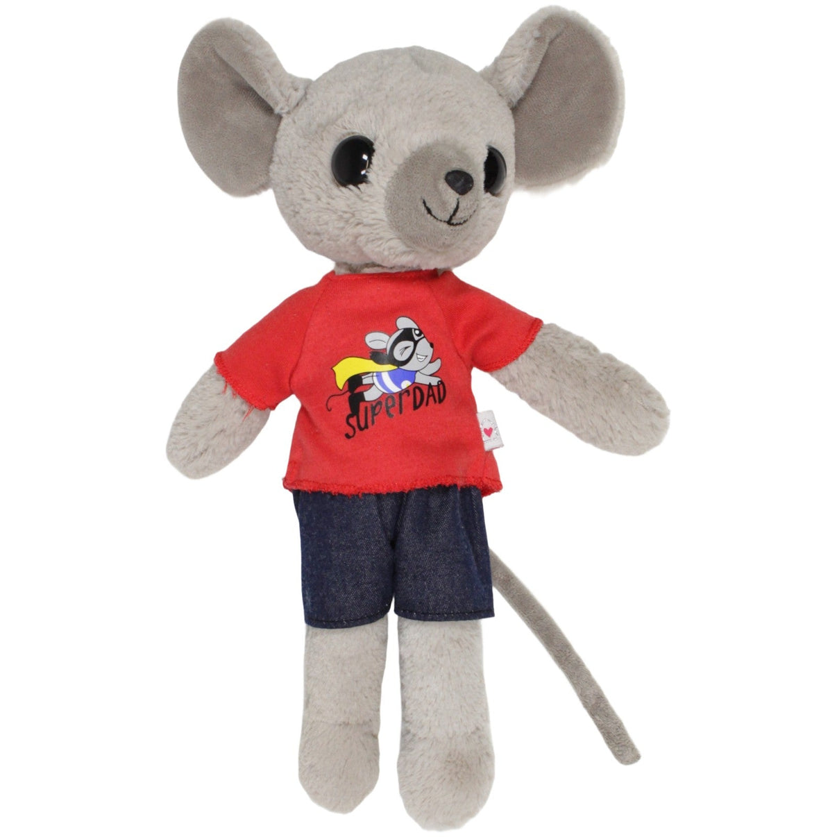 123000023649 Depesche House of Mouse, Maus mit Shirt "Superdad" und Jeans Kuscheltier Kumpel Leo 34cm Blau ebay - 20 - stofftiere