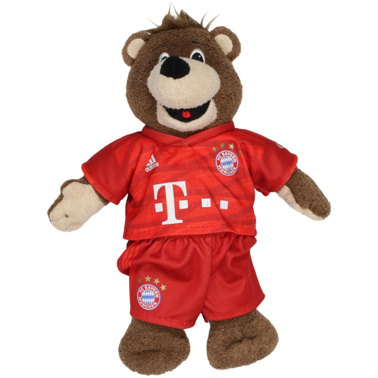123000023653 FC Bayern München AG Maskottchen Berni im Heimtrikot Kuscheltier Kumpel Leo 30cm Braun Bär