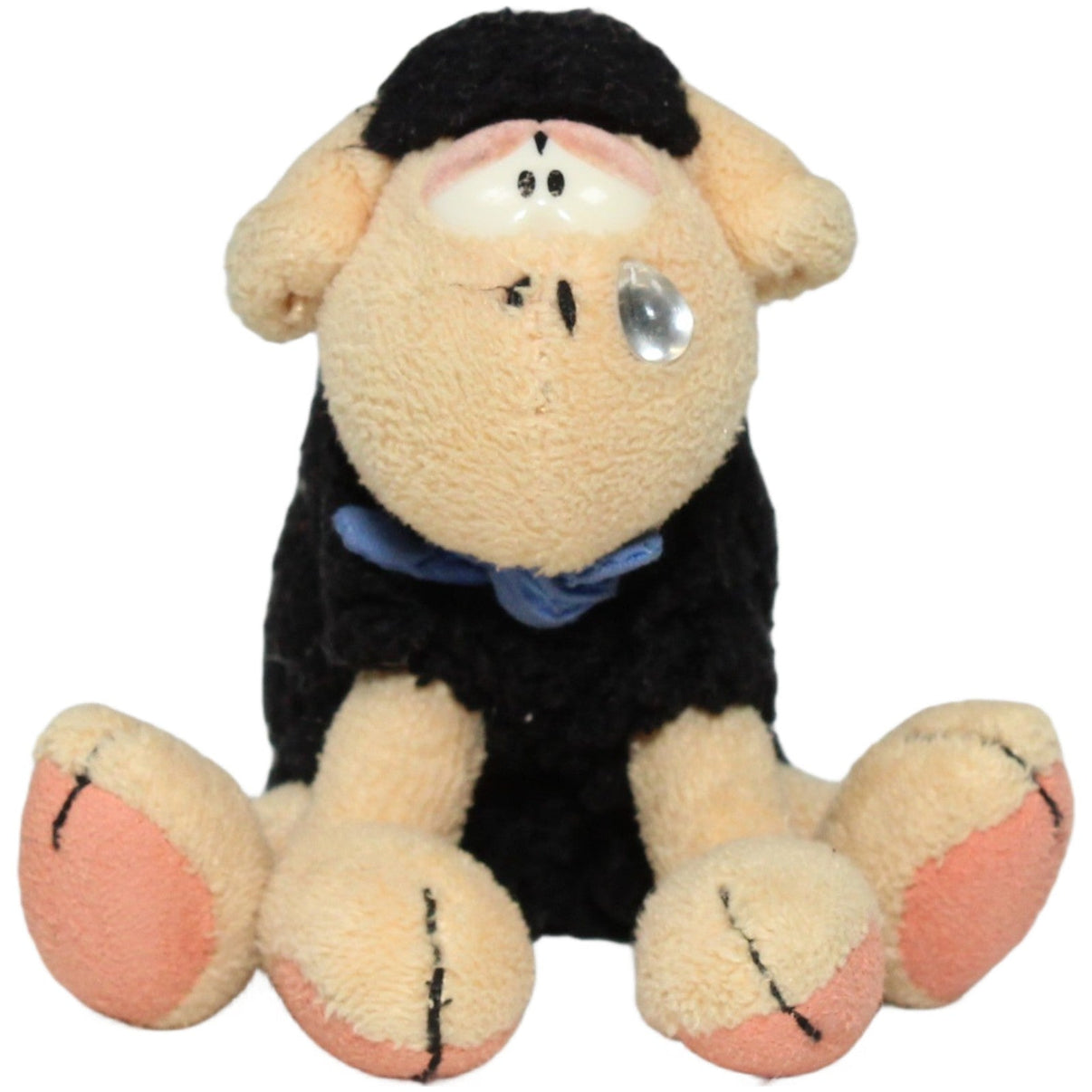 123000023675 NICI Schwarzes Schaf Wollywell mit Träne Schlüsselanhänger Kumpel Leo 9cm _Wieder Da_ Beige