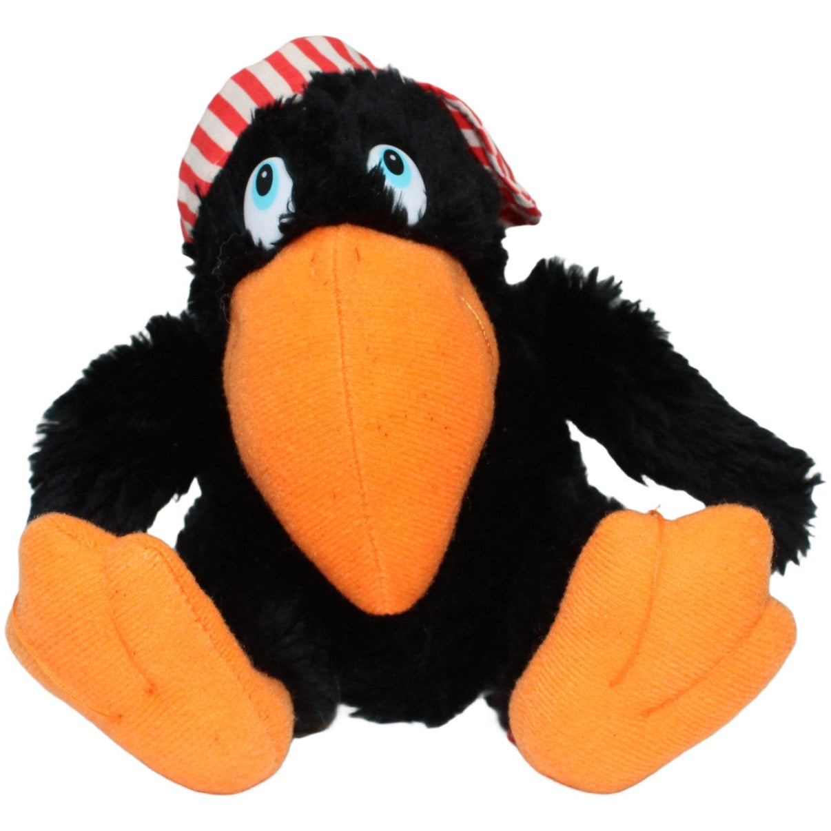 123000023678 Russ Berrie Süßer Rabe mit rot - gestreifter Kappe Kuscheltier Kumpel Leo 15cm ebay - 20 - stofftiere Gebraucht