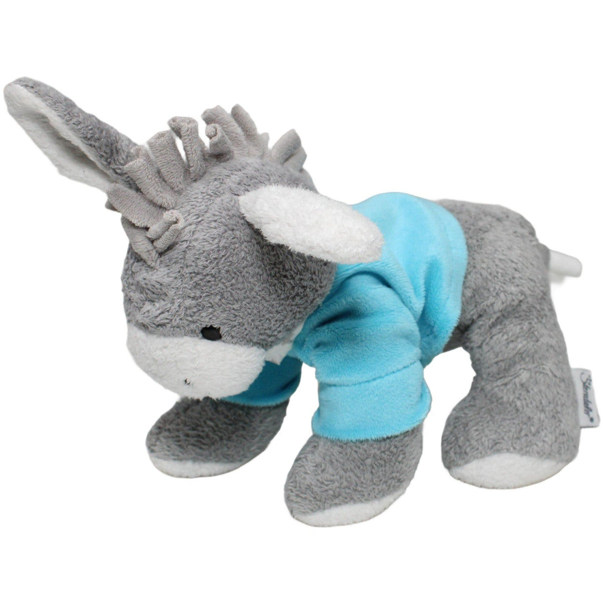 123000023679 Sterntaler Esel Erik Spielfigur mit Rassel Kumpel Leo 20cm _Wieder Da_ Blau