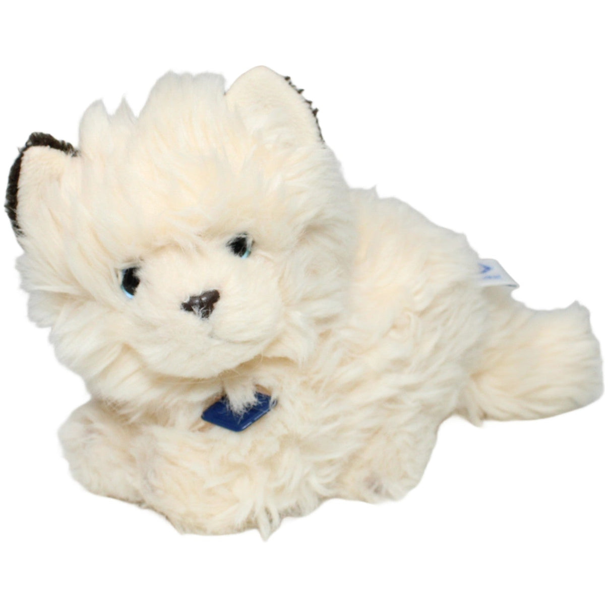 123000023721 Schildkröt Beige Langhaar - Katze, liegend Kuscheltier Kumpel Leo 20cm _Vintage_ Beige