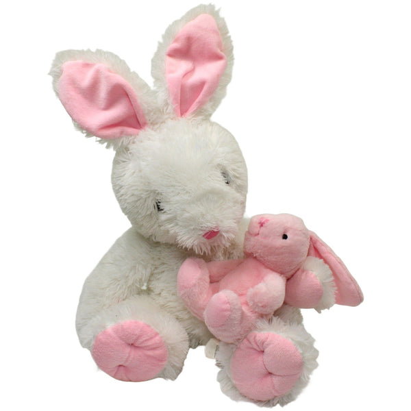 XL zotteliger Hase mit rosa Hasenbaby