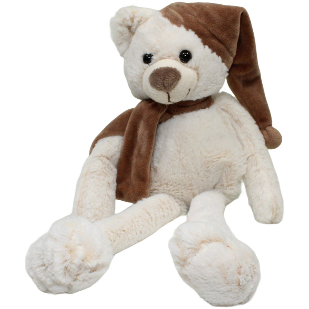 123000023808 CEPEWA XL Schlenker - Teddybär mit brauner Mütze und Schal Kuscheltier Kumpel Leo 40cm Braun ebay - stofftiere