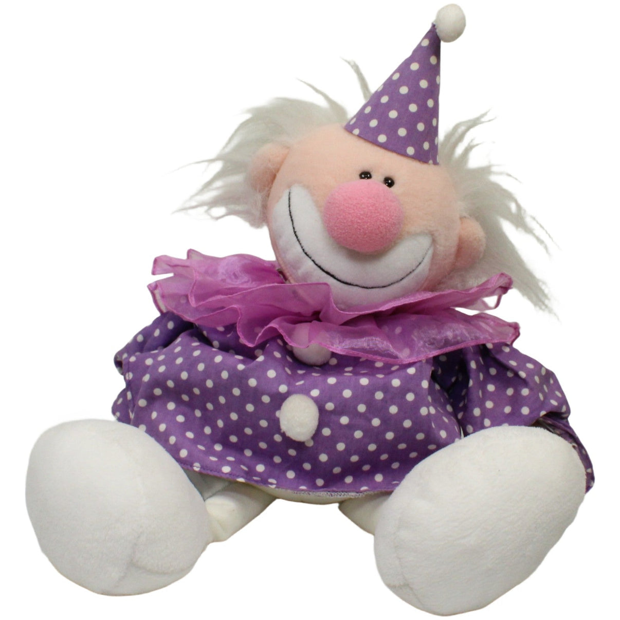 123000023882 NICI W. Steinbeck, Clown Anton lila (ohne Hose) Plüschfigur Kumpel Leo 48cm _Vintage_ Clown