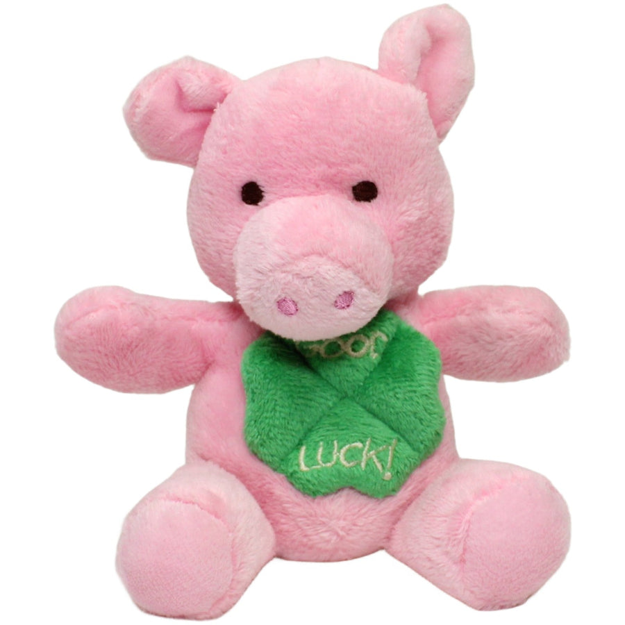 Glücks-Schwein mit Kleeblatt "GOOD LUCK!"